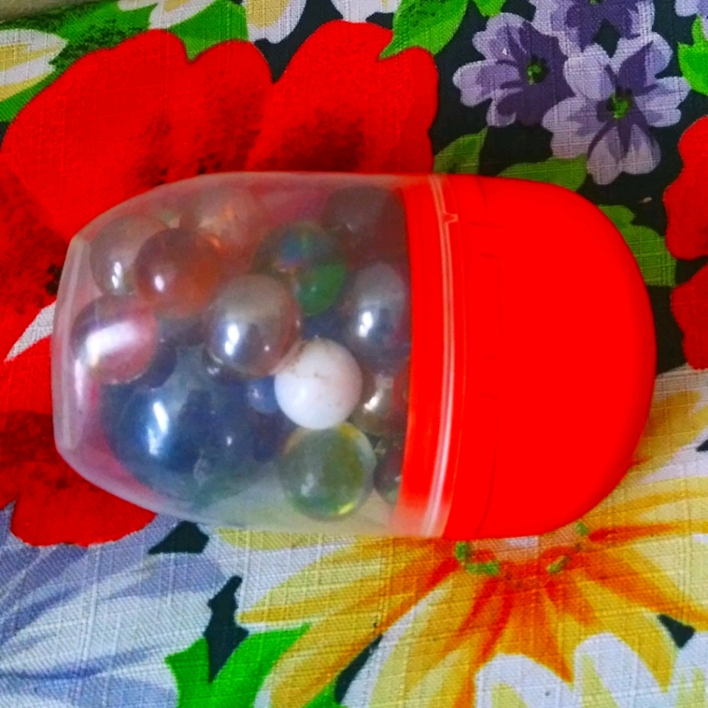 Bottle full of marbles